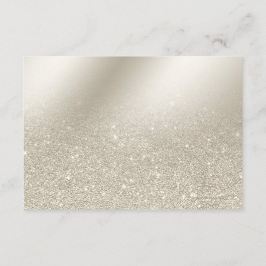 真珠アイボリーグリッターグラデーションは本の赤ちゃんシャワーをもたらす エンクロージャーカード (裏面)
