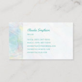 真珠アワビ虹色フェイクの名刺 名刺 (裏面)