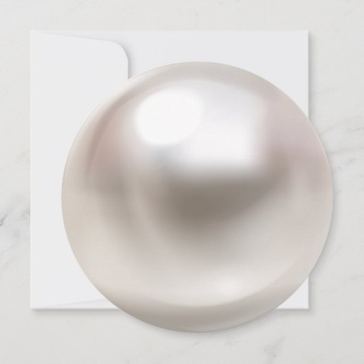 真珠エレガントとプロセッコブライダルシャワー サンキューカード (裏面)