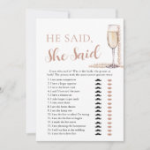 真珠エレガントとプロセッコ彼は言った、彼女はゲームを言った 招待状 (正面)