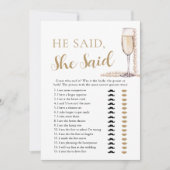 真珠エレガントとプロセッコ彼は言った、彼女はゲームを言った 招待状 (正面)