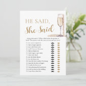 真珠エレガントとプロセッコ彼は言った、彼女はゲームを言った 招待状 (スタンド正面)