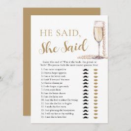真珠エレガントとプロセッコ彼は言った、彼女はゲームを言った 招待状