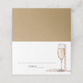 真珠エレガントとプロセッコ折り畳み座席表 プレイスカード (外部開封)
