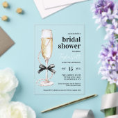 真珠エレガントとプロセッコ アクリル招待状 (インサイチュ (ウェディング))