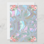 真珠エレガントな結婚式の母は日付を保存 招待状 (裏面)