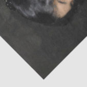 真珠エレガントのネックレスを持つ女性 薄葉紙 (詳細)