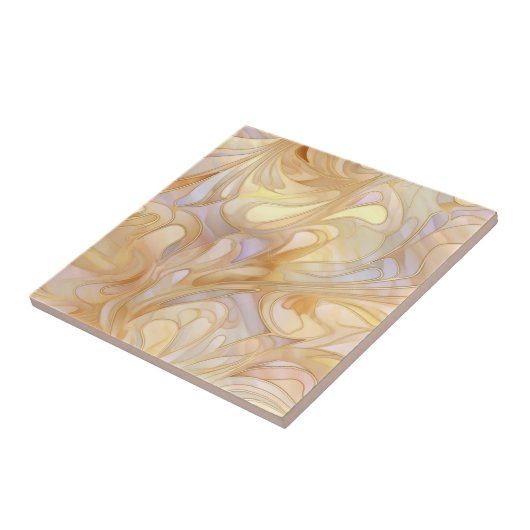 真珠エレガントのベージュのお母さん タイル (側面)