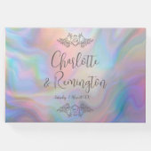 真珠エレガントの母カラフル結婚の ゲストブック (正面)