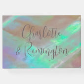 真珠エレガントの緑の母結婚母 ゲストブック (裏面)