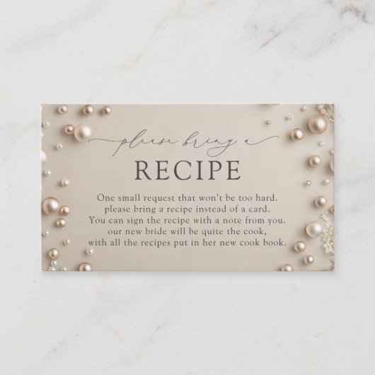 真珠エレガントを持って来てレシピ エンクロージャーカード (正面)