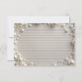 真珠エレガントブライダルシャワーレシピカード (裏面)