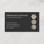 真珠エレガントミニマルの六ヶ月の暗灰色の母親 名刺 (裏面)