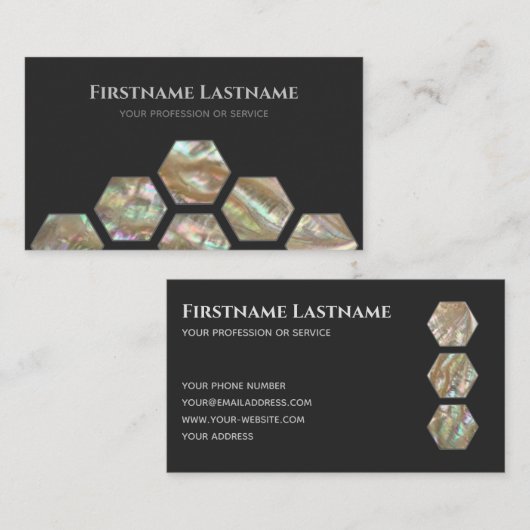 真珠エレガントミニマルの六ヶ月の暗灰色の母親 名刺 (正面/裏面)