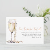 真珠エレガントモダンとプロセッコのエンクロージャカード 招待状 (スタンド正面)