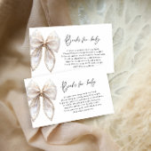 真珠エレガント弓ベビーシャワーブックベビー エンクロージャーカード