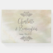 真珠エレガント桃の結婚母 ゲストブック (正面)