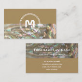 真珠エレガント表面のモノグラム2トーンマザー 名刺 (正面/裏面)