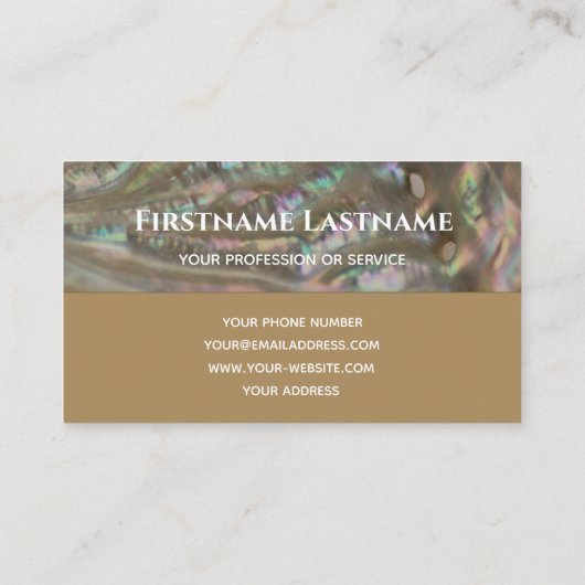 真珠エレガント表面のモノグラム2トーンマザー 名刺 (裏面)