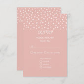 真珠オンバラ結婚金ゴールド 出欠カード (正面/裏面)