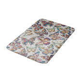 真珠カラフルにモザイク蝶パターン バスマット (アングル)