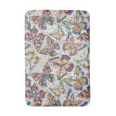 真珠カラフルにモザイク蝶パターン バスマット (正面縦)