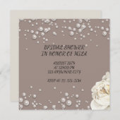 真珠カード付きブライダルフェイクシャワー招待 セーブザデート (正面/裏面)