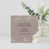 真珠カード付きブライダルフェイクシャワー招待 セーブザデート (スタンド正面)