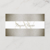 真珠スタイリッシュと白の母とモノグラム 名刺 (正面)