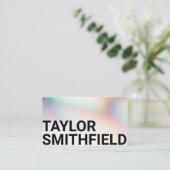 真珠タイポグラフィ勾配 名刺 (スタンド正面)