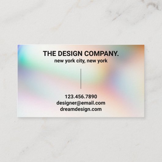 真珠タイポグラフィ勾配 名刺 (裏面)