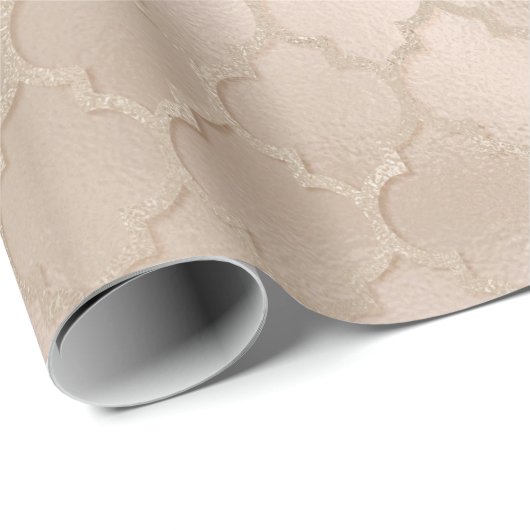 真珠チタンアイボリークローバーガラス光沢ガラス ラッピングペーパー (ロールコーナー)