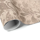 真珠チタンアイボリーフローラ板ガラス光沢ガラス ラッピングペーパー (ロールコーナー)