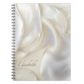 真珠パーソナライズされたのエレガントテクスチャの母の名前 ノートブック (正面)