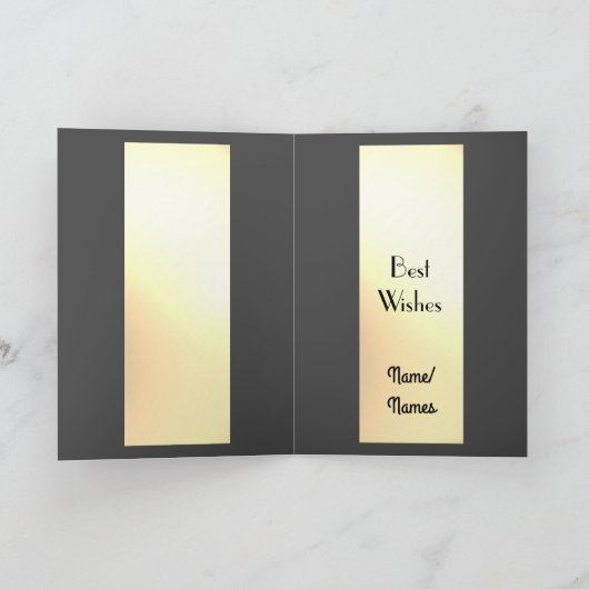 真珠パーソナライズされた記念日の挨拶 カード (内部)