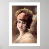 真珠ビクトリアンの付いた女の子 ポスター (正面)
