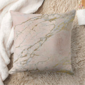 真珠ピンクのバラ金ゴールド粉末ブラシ大理石 クッション (ブランケット)