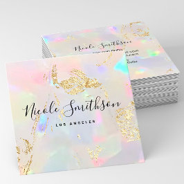 真珠フェイクと金ゴールド箔の詳細スクアフェイクール スクエア名刺