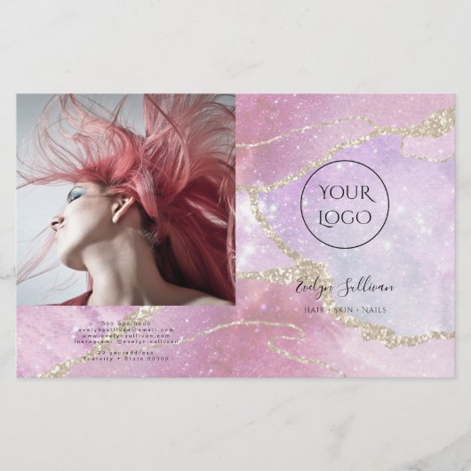 真珠フェイク効果2折パンフレット (正面)