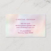 真珠フェイク色のパステル 名刺 (裏面)