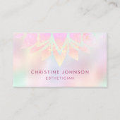 真珠フェイク色のパステル 名刺 (正面)
