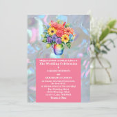 真珠フェイク虹色の結婚母 招待状 (スタンド正面)