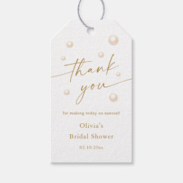 真珠ブライダルシャワーサンキューギフトラベル ギフトタグ