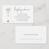 真珠プロセッコブライダルディスプレイシャワーギフトタグ エンクロージャーカード (正面/裏面)