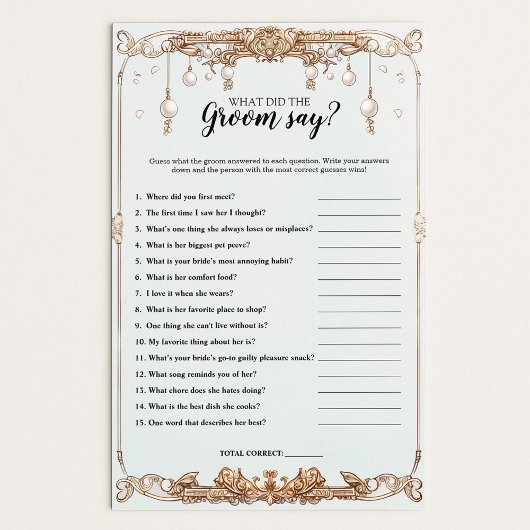 真珠プロセッコ新郎はゲームを言った