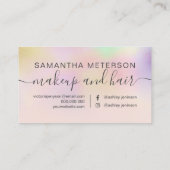 真珠モダン孔ホログラフィグラデーションプロフェッショナル 予約カード (裏面)