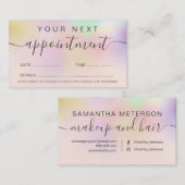 真珠モダン孔ホログラフィグラデーションプロフェッショナル 予約カード (正面/裏面)