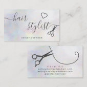 真珠モダン美容師鋏 名刺 (正面/裏面)