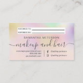 真珠モダン赤面ホログラフィ 紹介カード (裏面)