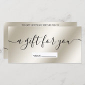 真珠モダン金勾配贈与証書 (正面/裏面)